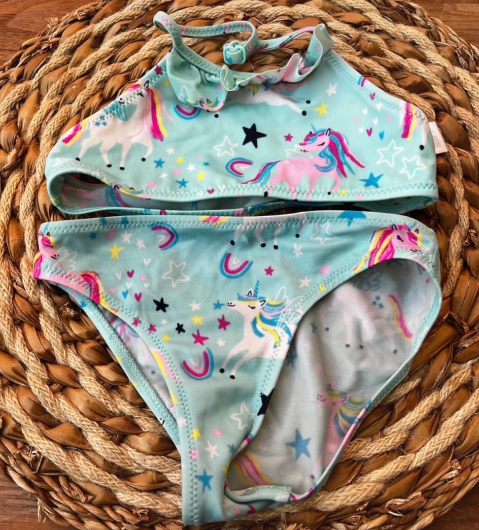 πΈ ππ |C&A bikini meisjes | unicorn print mintgroen | maat 92 | zomer strand set